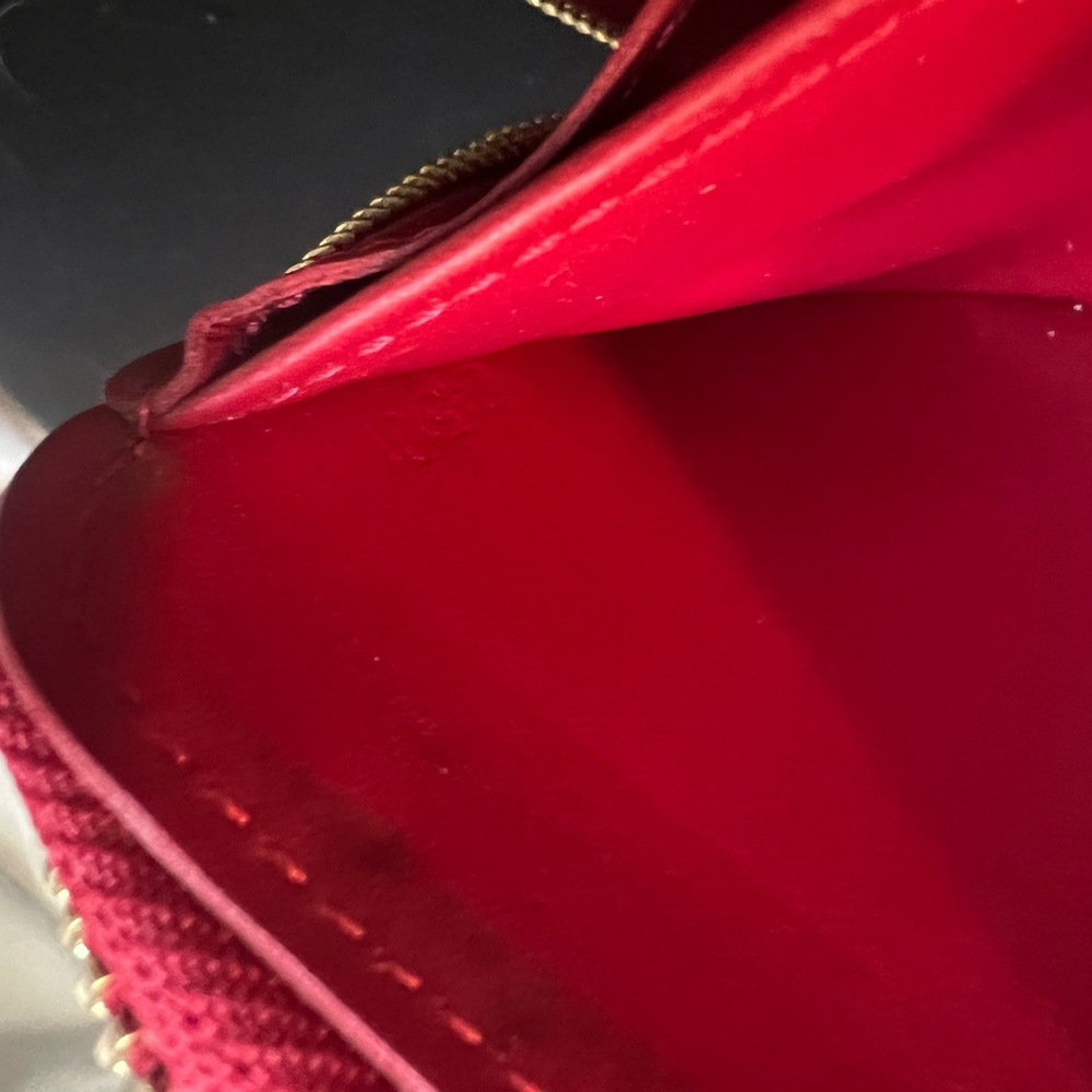 Authentic Red Louis Vuitton wallet. Great used condition. - Picture 13 of 15